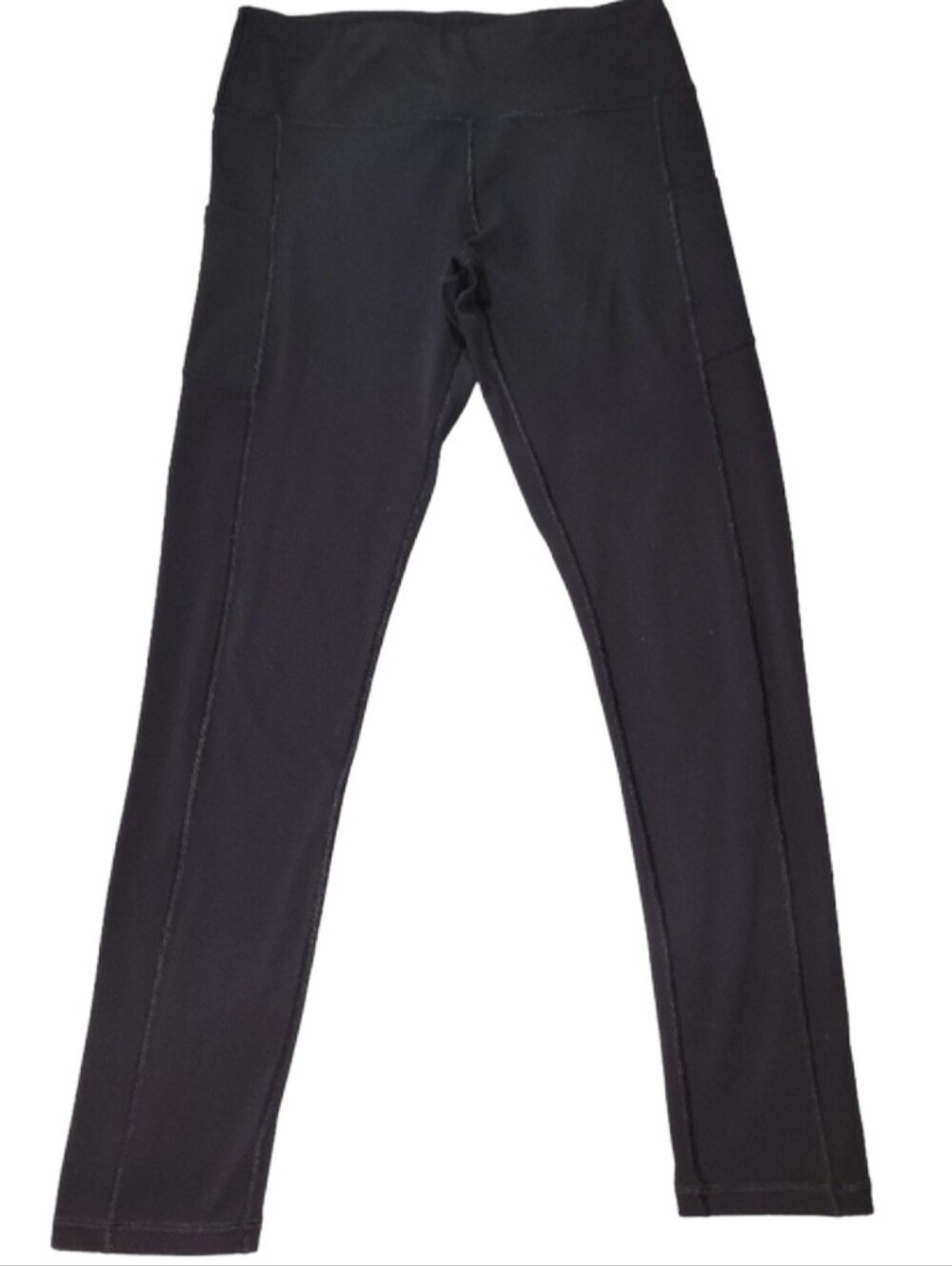 Iuga High Waisted Yoga Pants With Side Pockets, Inside Pocket Black Size Large